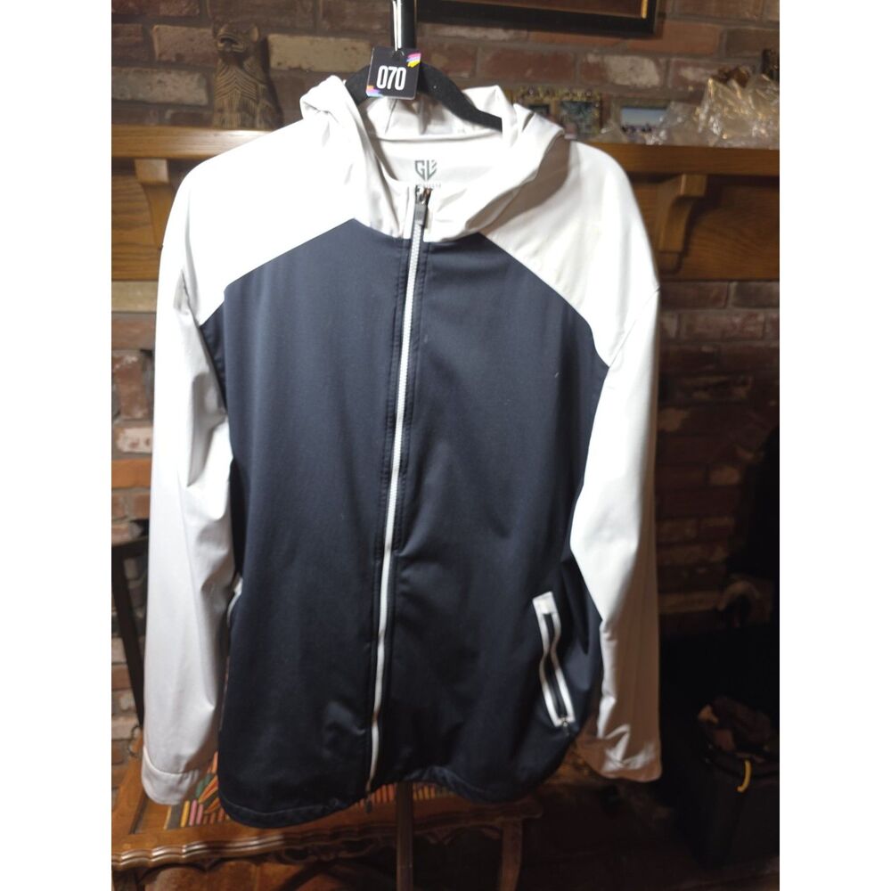 Graham Luxe 2XL Hooded Softshell Jacket Black White Water Resistant